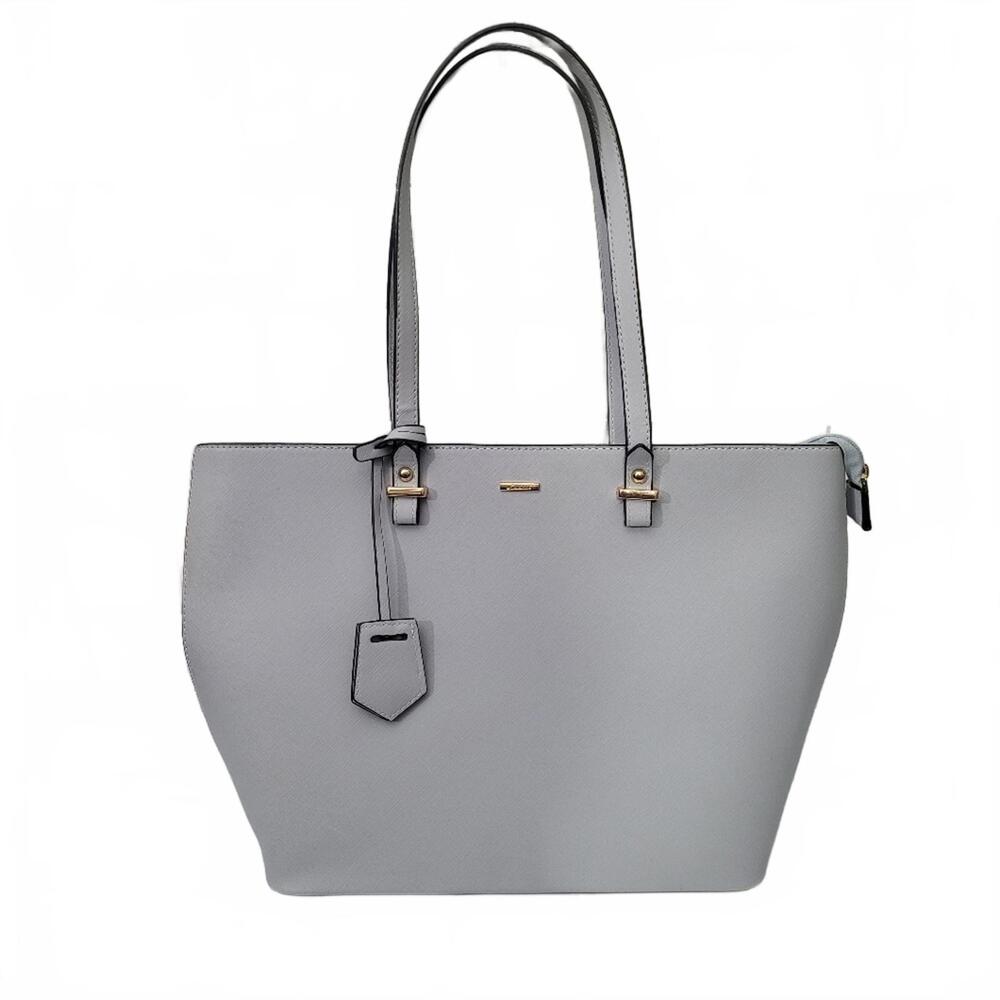 LOVEVOOK Ladies Medium Size Tote Blue Gray Color Gold Hardware Multiple Inner Po